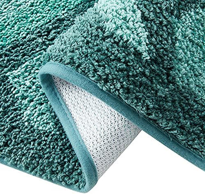 Clara Clark Bathroom Accessories Set - 23PC Shower Curtain Set with Bathroom Trash Can, Green Bathroom Set, Bathroom Sets with Shower Curtain and Green Rugs