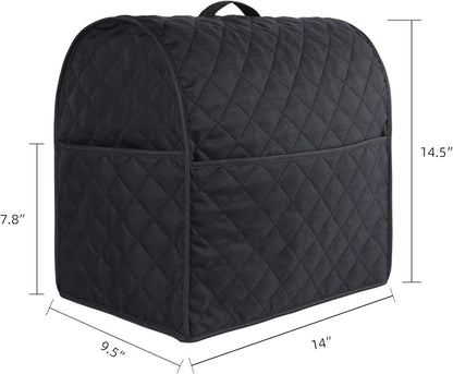 Stand Mixer Cover compatible with Kitchenaid Mixer, Fits All Tilt Head & Bowl Lift Models with 3 Organizer Bag for Accessories.with Handle Waterproof.Easy Cleaning(Black,For Tilt Head 4.5-5 Quart)