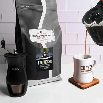 Fresh Roasted Coffee, Fog Kicker Whole Bean Coffee, Light Roast, Kosher, 5 lb (80 oz)