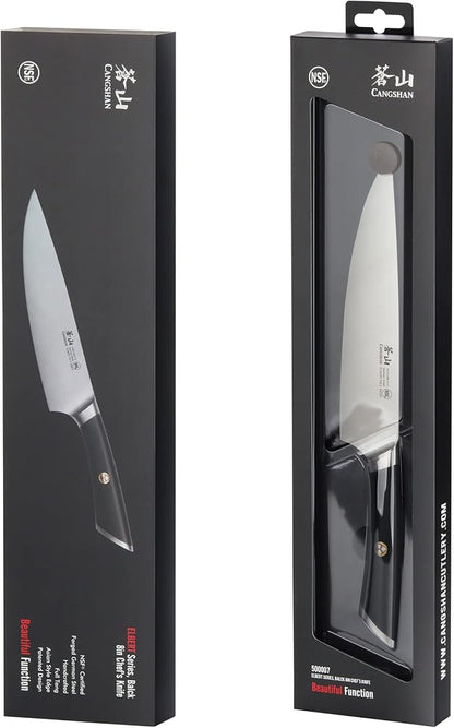 Cangshan ELBERT Series German Steel Forged Chef's Knives (Black, 8-Inch)