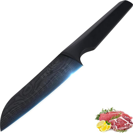 Chef Knife 7 Inch Sharp Santoku Knife High Carbon Stainless Steel, Kitchen Gadgets with High-End Gift Box, Christmas Gifts for Men and Women, Parents