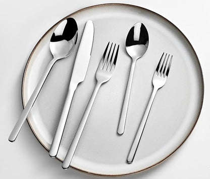 KINGSTONE Silverware Sets, 60 Piece Flatware Set for 12, 18/10 Stainless Steel Cutlery Set, Mirror Polished Dishwasher Safe Utensils, Includes Knives Forks Spoons for Home, Restaurant, Wedding, Party