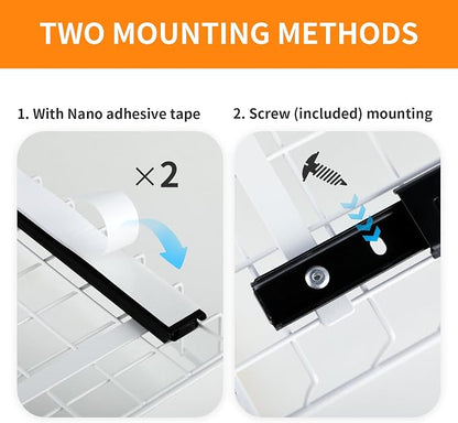 Longzhuo Pull Out Cabinet Organizer, 9.5x15x3.5 inch Kitchen Drawer Organizer with Slides, Pull Out Drawers for Cabinets Kitchen Bathroom