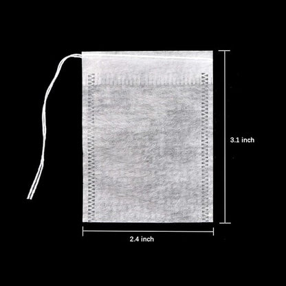 400pcs Disposable Tea Bags for Loose Leaf Tea, Biodegradable Tea Filter Bags with Drawstring, Corn Fiber Empty Tea Bags for Loose Leaf Tea