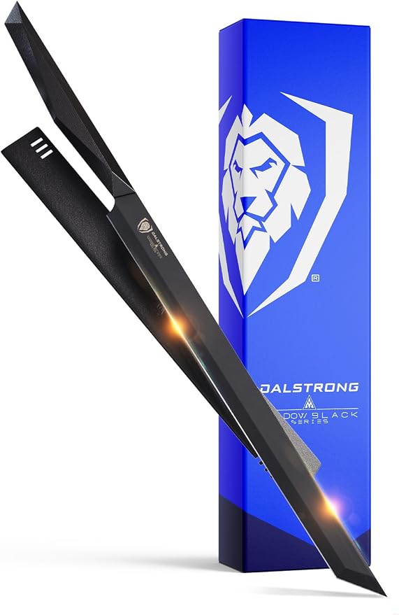 Dalstrong Tuna Knife - 17 inch Slicer - Shadow Black Series - Black Titanium Nitride Coated - High Carbon - 7CR17MOV-X Vacuum Treated Steel - Meat Fish Knife - Kitchen Knife - Sheath - NSF Certified