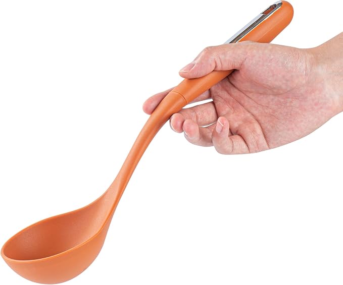 Restaurantware Silicone Utensil Set Pack of 10 Non-Slip Handle 6-Piece Kitchen Tool Set, Heat-Resistant Dishwasher-Friendly Cooking Accessories, Durable Orange Cooking Utensils