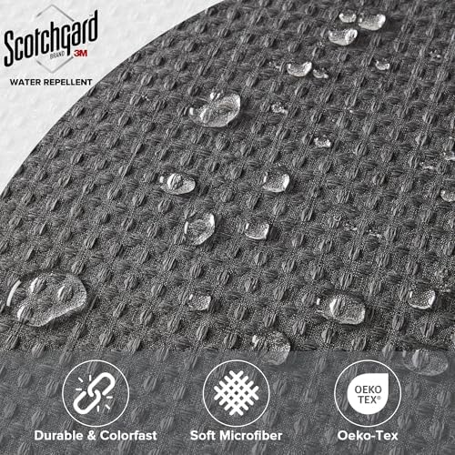 Madison Park Arbor Waffle Extra Long Shower Curtain, 72 x 84, Charcoal
