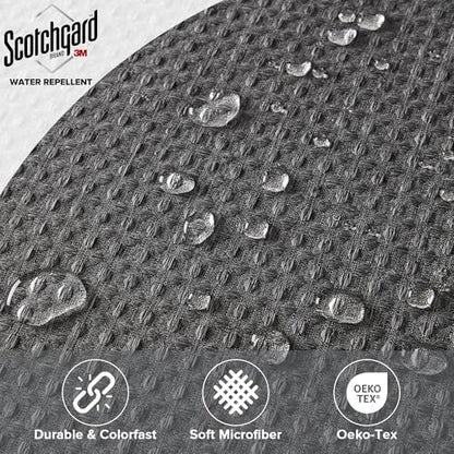 Madison Park Arbor Waffle Extra Long Shower Curtain, 72 x 84, Charcoal