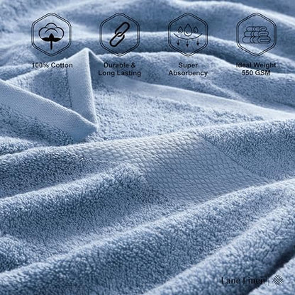 LANE LINEN Large Bath Sheet Soft Absorbent Quick Dry 4 Pack - Allure