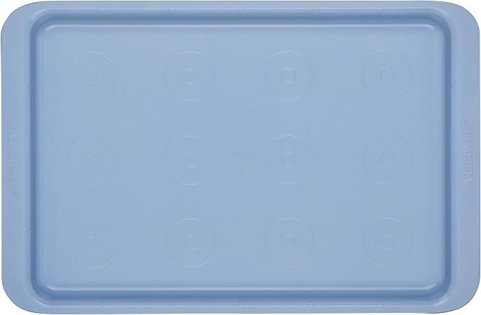 Farberware Easy Solutions Nonstick Bakeware Cookie Pan/Baking Sheet with Drop Zones and Portion Marks, 10 Inch x 15 Inch - Blue
