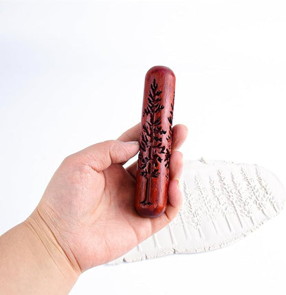 HORSDO Pottery Tools Wood Big Hand Rollers for Clay- Perfect for Pottery and Ceramics,Ideal for Beginners to Create Clear and Detailed Patterns (1)