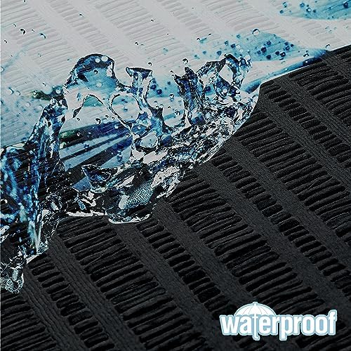 Aiyufeng Moga 3D Embossed Waterproof Fabric Shower Curtain - Hotel Quality Soft Black Shower Curtain Fabric, Light-Weight Cloth & Machine Washable - Standard Size 72x72, Black