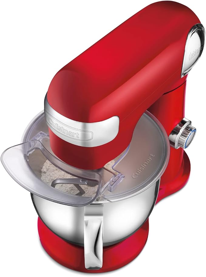 Cuisinart SM-50R 5.5-Quart Stand Mixer, Ruby Red (Renewed)