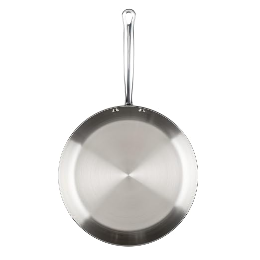 Farberware Millennium Stainless Steel Frying Pan/Skillet, Induction Ready, Compatible with All Cooktops, Metal Utensil Safe, 12.25 Inch Open Fry Pan, Dishwasher Safe - Stainless Steel