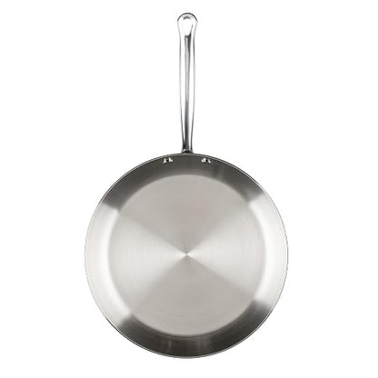 Farberware Millennium Stainless Steel Frying Pan/Skillet, Induction Ready, Compatible with All Cooktops, Metal Utensil Safe, 12.25 Inch Open Fry Pan, Dishwasher Safe - Stainless Steel