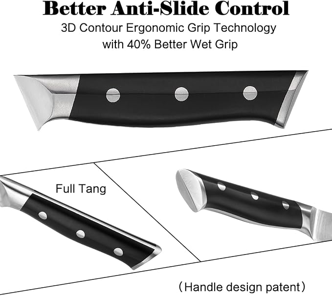 8 Inch Bread Knife Home Cooking Chef Gifts for Women Men: A Wide Wavy Edge Serrated Knife with an Upgraded Stainless Steel Razor Sharp Black Handle - for Delicious Homemade Bread, Bagels, and Cake.