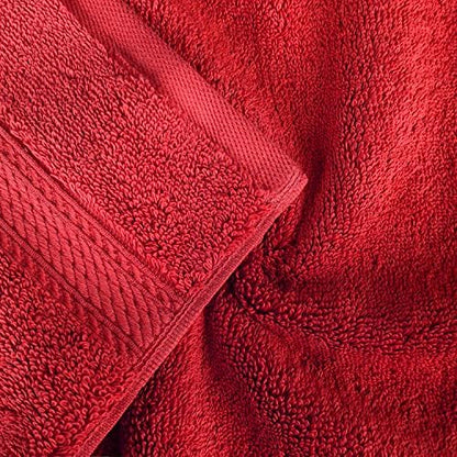 SUPERIOR Egyptian Cotton Ultra Plush & Absorbent, 8 Piece Set, Red