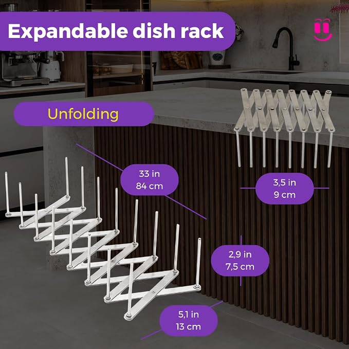 3-in-1 Over Sink Dish Drying Rack – Roll-Up Sink Rack, Silicone Mat & Folding Dish Rack – Multi-Functional, Space-Saving Kitchen Organizer (Black)