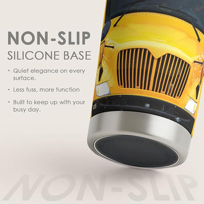 SANDJEST Bus Driver Tumbler - School Bus 20 oz Stainless Steel Double Wall Vacuum Tumblers Coffee Travel Mug - Thermal Cups Birthday, Christmas, Back To School Gifts for Men, Women, Friends, Besties