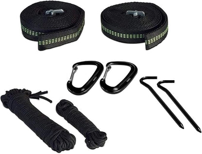 Oak Creek Camping Hammock and Accessories. Complete Package with Mosquito Bug Net, Rain Fly, Tree Straps. Great for Hiking, Backpacking, and Travel. Weighs Only 4 Pounds.