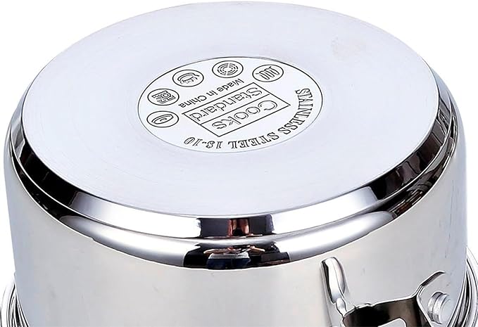 Cooks Standard Classic 7-Quart Stainless Steel Dutch Oven Casserole with Glass Lid, Large Dutch Oven Casserole for Soup, Stew, Chili & Pasta, Compatible with All Stovetops