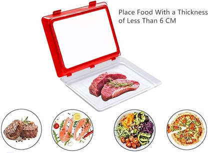 Plastic Food Preservation Trays for Storing Vegetables, Fruits, and Meat, Keeping Them Fresh, Stackable and Reusable Creative Food Preservation Trays (2 Pieces)