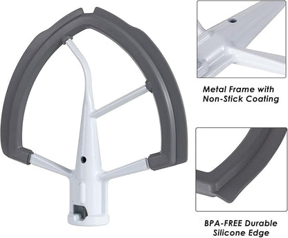 Flex Edge Beater for KitchenAid Mixer 5.5 Quart Bowl-Lift Stand Mixer, Beater with Silicone Edge, Perfect Professional 5-Plus Bowl-Lift Stand Mixer Attachment, Mixer Accessory