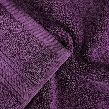 Superior Egyptian Cotton Plush & Absorbent, Face Towel Set of 6, Plum