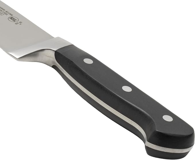 Winco 8" Chef Knife, Triple Riveted, Full Tang Forged Blade