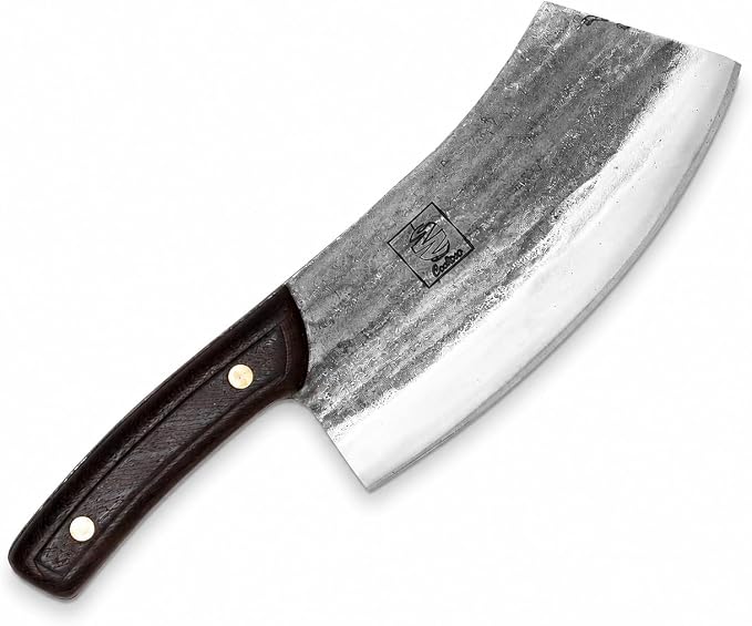 COOLINA Altomino Handmade Chef Knife, 7.1 in High Manganese Clad Steel Blade, for Slicing Meat and Vegetables