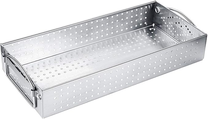Large Silverware Drawer Organizer, 304 Stainless Steel Mesh Utensil Organizer for Kitchen Drawers Organizer Metal Flatware Tray for Knives, Spoons,Cosmetic - 12.0x5.5X2.0 Inch