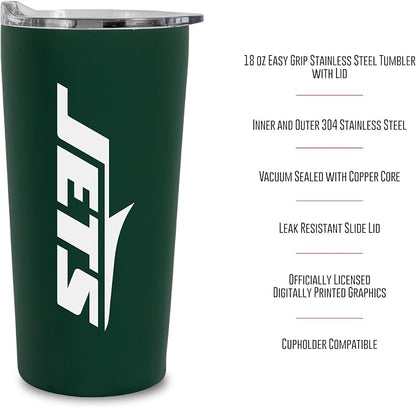 Rico Industries NFL Football Soft Touch, Easy Grip Tumbler