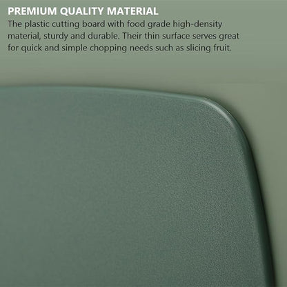Cutting Boards for Kitchen,Plastic Cutting Board Set of 3, Thick Chopping Boards for Meat, Veggies, Fruits, with Easy Grip Handle,Dishwasher Safe (Green, 3Pcs)