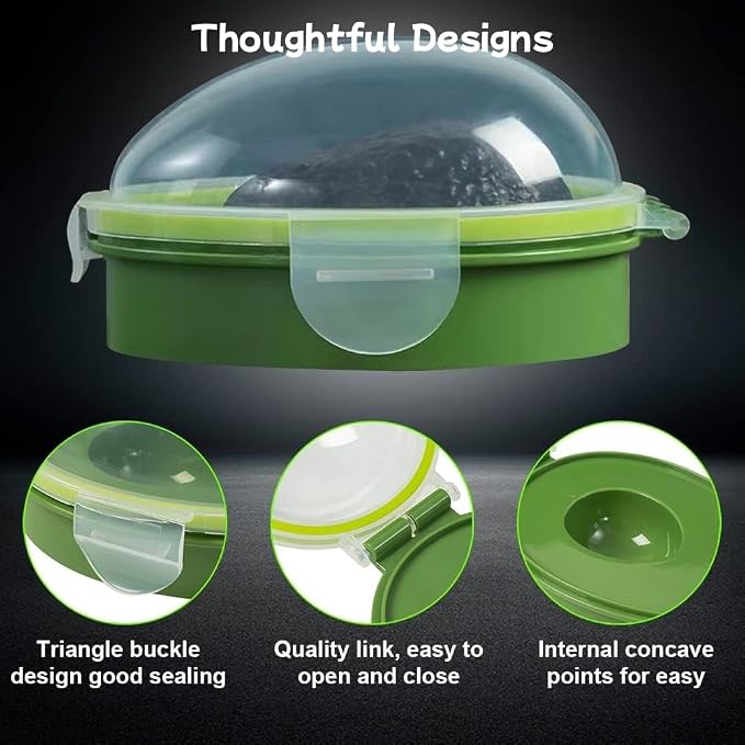 Nicerice Avocado Saver and Keeper - Portable, Reusable Fresh Storage for Fridge - Crisper to Keep Your Avocados Fresh for Days (3)