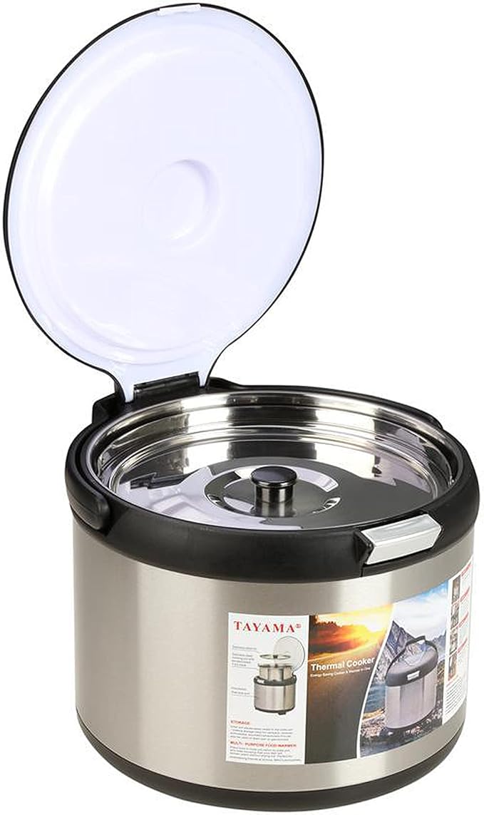 Tayama Stainless Steel Thermal Cooker,Black,5 Qt.