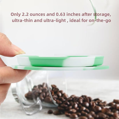 Paperless Travel Camping Pour Over Coffee Maker with Stainless Steel Filter, Collapsible Travel Pour Over Coffee Dripper Kit, Silicone Backpacking Coffee Maker Single Serve Pour Over