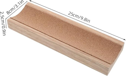 Garneck Wood Rolling Pin Holder Compact Storage Organizer for Pastry Dough Fondant Bakers Space-saving Kitchen Base Stand Compatible with Various Roller