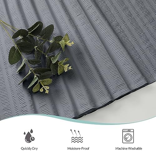 Aiyufeng Moga Stall Shower Curtain 36x72 Inches, Grey Shower Curtain, Fabric Shower Stall Curtains, Hotel Quality Bathroom Shower Curtains