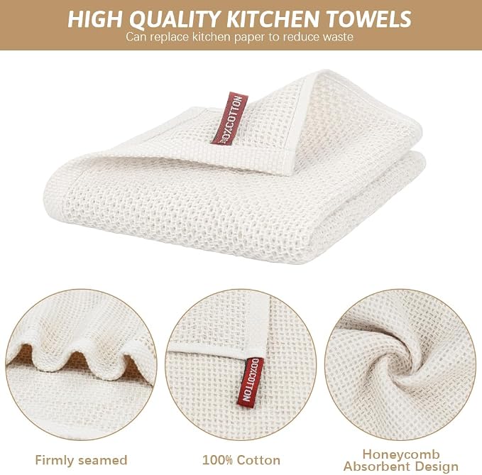 Nialnant 6 Pcs Kitchen Hand Towels, 100% Cotton Dish Towels for Washing Dishes, Super Soft and Absorbent Tea Towel-13 x 28 in