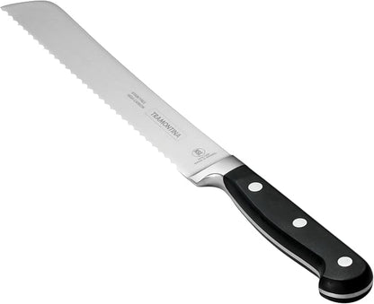 Tramontina Pro Series Forged 8-Inch Serrated Bread Knife, Stain-free High-Carbon Steel Kitchen Knives for Cooking