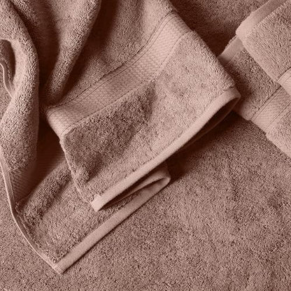SUPERIOR Egyptian Cotton Ultra Plush & Absorbent, 12 Piece Set, Muted Mauve