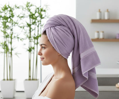 6 Piece Bath Towel Set, 2 Bath, 2 Hand, 2 Washcloths, Lavender