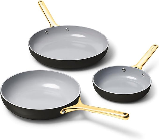Caraway 8in + 10in Fry + 12in Fry Set Black