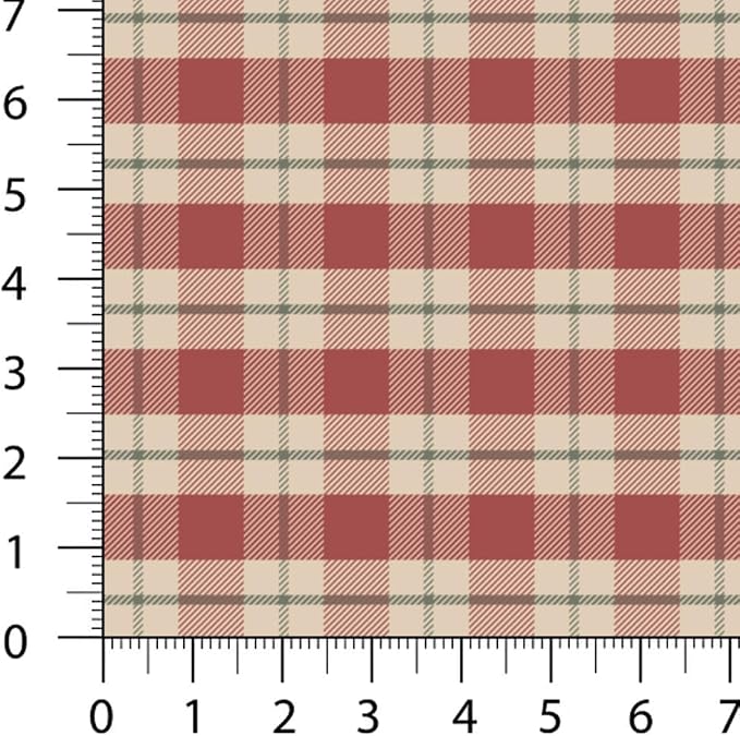 Patchwork Fabric Panel 100x155 cm, 100% Cotton Satin, 6 Coordinated Gingham Check Patterns, Rustic Country Quilting & Sewing Fabric (Farmhouse Style, 6pcs 50x50cm)