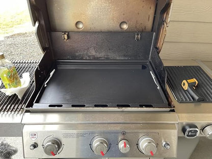 6788 Full Size Griddle for Weber GS4 Genesis II 300 Series Gas Grills, Flat Top Grill Griddle Insert with Handles for Weber Genesis II E310 E330 S315 EX315 SX335 EX335 Series Gas Grill, Carbon Steel