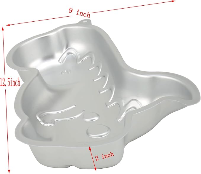 Dinosaur Cake Pan, Aluminum 3D Birthday Cake Mold Baking Mould Tin Cake Pan
