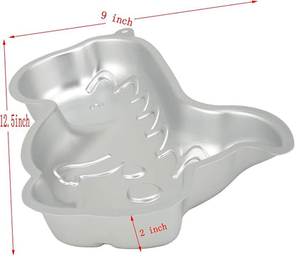 Dinosaur Cake Pan, Aluminum 3D Birthday Cake Mold Baking Mould Tin Cake Pan
