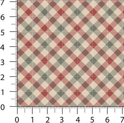 Patchwork Fabric Panel 100x155 cm, 100% Cotton Satin, 6 Coordinated Gingham Check Patterns, Rustic Country Quilting & Sewing Fabric (Farmhouse Style, 6pcs 50x50cm)