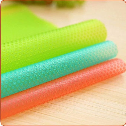 Aiosscd 15PCS Shelf Mats Refrigerator Liners Washable Refrigerator Pads Fridge Mats Drawer Placemats Home Kitchen Gadgets Accessories Organization for Top Freezer(5green+5pink+5blue)