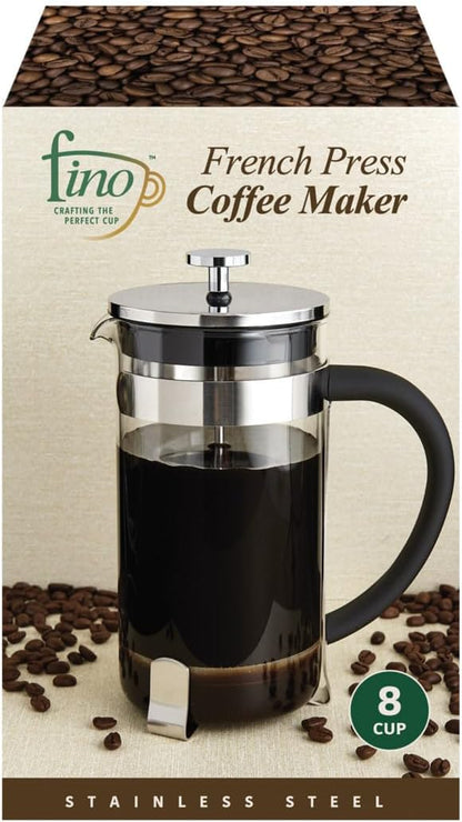 Fino French Press Coffee Maker, Brews Up to 8 Servings, 34-Ounce